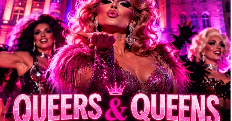 QUEERS & QUEENS im Bochumer Rathaus: Drag-Show, pinkes Bühnenlicht und GayCrew-Branding